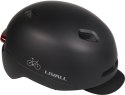 Kask miejski 57-61 cm światła LED czujnik upadku SOS czarny