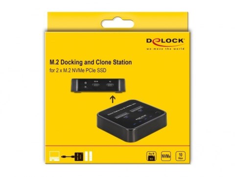Delock Stacja dokująca M.2 dla 2 x M.2 NVMe PCIe SS
