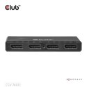 Hub USB Club Hub 3D MST (Multi Stream Transport) DisplayPort 1.4 na 4x DisplayPort, Cztery monitory, 4x 4K30Hz, 8K30Hz