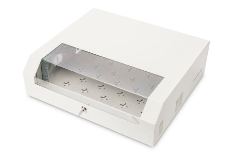 Szafa wisząca NWS 19" Slim Line 3HE rotierbar, 2HE fix, 145x500x475 mm, kolor szary (RAL 7035)