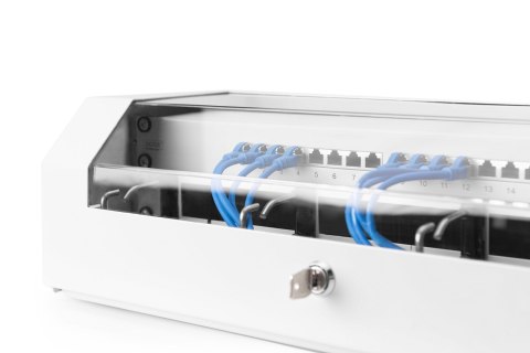 Szafa wisząca NWS 19" Slim Line 3HE rotierbar, 2HE fix, 145x500x475 mm, kolor szary (RAL 7035)