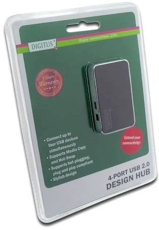 Hub USB DIGITUS Hub 4-portowy USB 2.0
