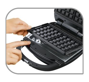 Opiekacz 3 w 1 Tefal SW342D38 (700W; kolor srebrny) (WYPRZEDAŻ)