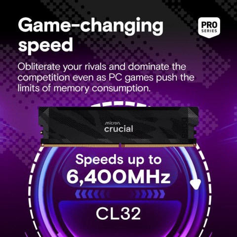 Crucial Pamięć DDR5 Pro OC 16/6400(1*16GB) CL32