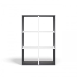 REGAŁ MALAX 2X3 ANTRACYT/BIEL