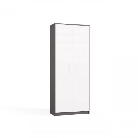 REGAŁ ZAMKNIETY OLIV 2D ANTRACYT/BIEL KOMPLET