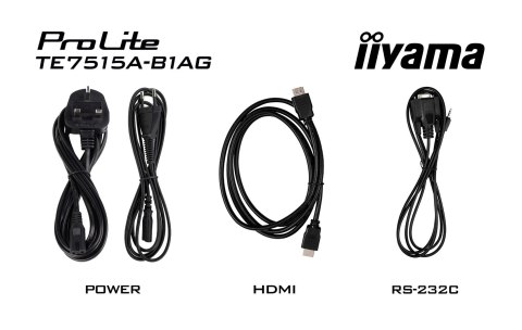 Monitor IIYAMA 189.3cm (75") TE7515A-B1AG 16:9 M-Touch 2xHDMI+2xUSB-C (Speditionsversand)