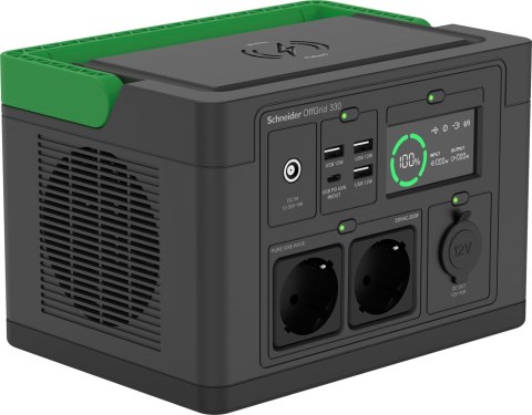 Przenośna elektrownia APC OffGrid 730, 738 Wh litowo-jonowa, LCD, 2 gniazda CEE 7/3 Schuko, Sinewave, 3 USB-A, 2 USB-C, Ładowark