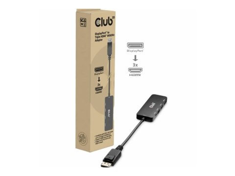 Adapter I/O DP do HDMI potrójny CSV-7330 CLUB3D