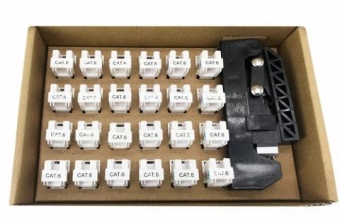 Zestaw 24 modułów Keystone Cat6 UTP z narzędziem zaciskowym