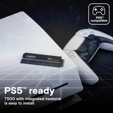 Crucial Dysk SSD T500 4TB M.2 NVMe 2280 PCIe 4.0 7000/6900 Radiator