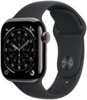 Apple Watch Series 11 GPS + Cellular 42mm Slate Titanium Case | Black Sport Band - S/M