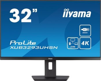 Monitor iiyama XUB3293UHSN-B5- 31.5'' | IPS | 4K | DisplayPort, HDMI, USB-C | Głośniki 2 x 3 W | obrót, pochył, wysokość | VESA 