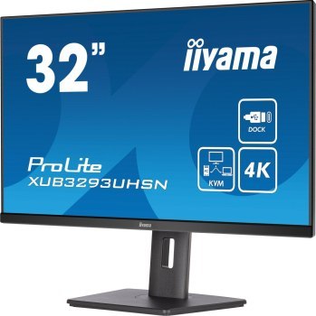 Monitor iiyama XUB3293UHSN-B5- 31.5'' | IPS | 4K | DisplayPort, HDMI, USB-C | Głośniki 2 x 3 W | obrót, pochył, wysokość | VESA 