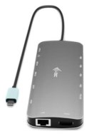 Replikator - i-tec USB-C Metal Nano 3x Display Docking Station 2x HDMI 1x USB-C video LAN Audio Czytnik kart Power Delivery 140W