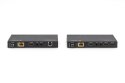 Extender HDBaseT KVM Zestaw, 150 m, 4K/60Hz, USB 2.0, PoC, IR, czarny