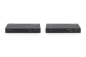 Extender HDBaseT KVM Zestaw, 150 m, 4K/60Hz, USB 2.0, PoC, IR, czarny