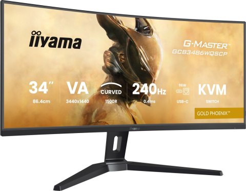 Monitor iiyama GCB3486WQSCP-B1 34" VA 3440x1440 500cd/m2 0,4ms 2xHDMI 2xDP USB