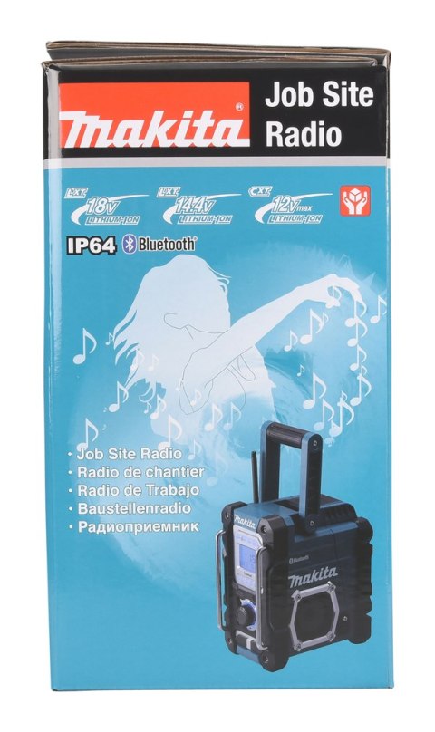 Radio DMR108N, tinka beveik visi Makita akumuliatoriai 7,2 - 18V, galimybe prijungti, Bluetooth i USB