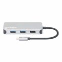 Stacja dokująca MANHATTAN USB-C 8 w 1 z zasilaniem USB 3.2 Gen 1 Type-C męski na żeński HDMI, trzy porty USB-A, gigabitowy port 
