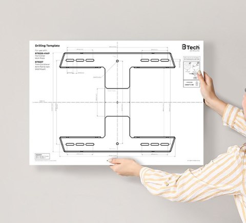Uchwyt ścienny z podwójnym ramieniem wspornikowym do płaskich ekranów z funkcją pochylania i obrotu B-Tech BT8227/B