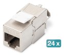 Panel krosowy DIGITUS 1U 24xCat6A Moduł Keystone ekranowany