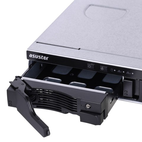 NAS Asustor Lockerstor 4RS AS6504RS, 1U rack, 4x (3.5" SATA HDD/ 2.5" SSD), Intel ATOM C3538, 8GB DDR4 SODIMM (Max.128GB), 1GbE 