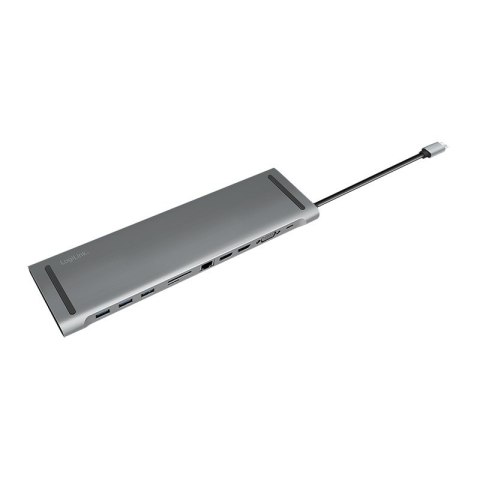 LogiLink UA0373 - Przewodowy - USB 3.2 Gen 1 (3.1 Gen 1) Type-C - 100 W - 3,5 mm - 10,100,1000 Mbit/s - Aluminiowy