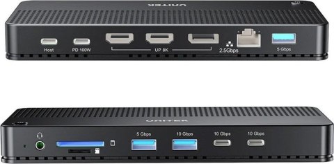 Stacja dokująca Unitek D1104A01 13w1 MST HDMI DP 8K PD 100W