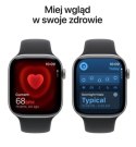 Apple Watch Series 11 GPS+Cellular koperta 46 mm z aluminium w kolorze gwiezdnej szarości, pasek sportowy w kolorze czarnym - rozmiar 