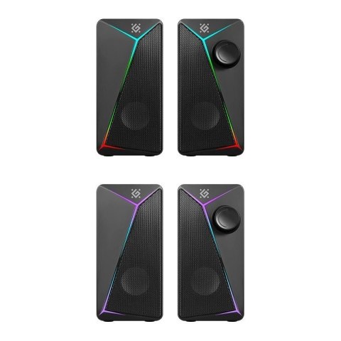 Defender Głośniki komputerowe J5 2.0 6W LED USB Czarne