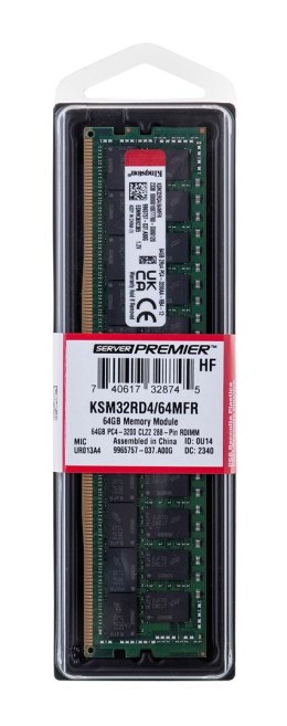 Pamięć KINGSTON (RDIMM/DDR4/64 GB/3200MHz/1.2V/22 CLCL/SINGLE)