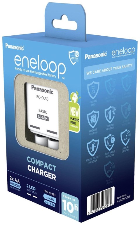ŁADOWARKA PANASONIC COMPACT + 2x AA ENELOOP 2000 mAh