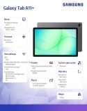 Samsung Tablet Galaxy Tab A11+ X236 10.9 cala 5G 6/128GB Szary Enterprise Edition