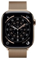 Apple Watch Series 11 GPS + Cellular 46mm Gold Titanium Case | Gold Milanese Loop - M/L