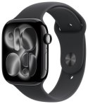 Apple Watch Series 11 GPS 46mm Jet Black Aluminium Case | Black Sport Band - M/L