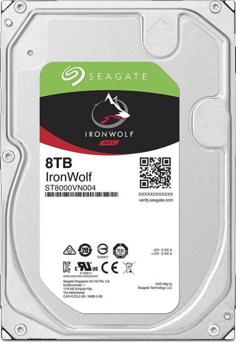 Dysk serwerowy HDD SEAGATE NAS +Rescue ST8000VN002 (8 TB /3.5" /5400RPM )