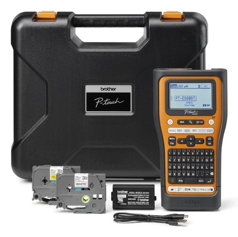 Brother PT-E560BTVP drukarka etykiet Termotransferowy 180 x 180 DPI 20 mm/s Przewodowy i Bezprzewodowy HSE/TZe Bluetooth QWERTZ