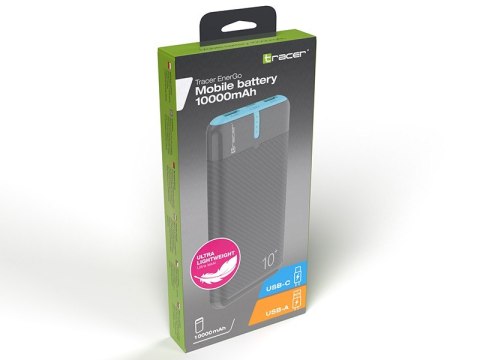 Tracer PowerBank EnerGo 10000mAh szaro-niebieski