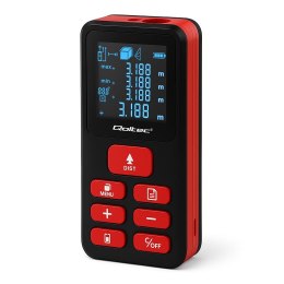 Dalmierz Qoltec laserowy z poziomicą | podświetlany LCD | 120m