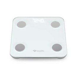 Waga diagnostyczna bluetooth TrueLife FitScale W1 BT biała kolorowy LCD 0,2 ~ 180 kg iOS, Android