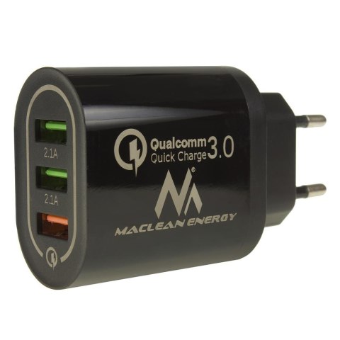 Ładowarka sieciowa Maclean MCE479 B QC 3.0 3xUSB czarna