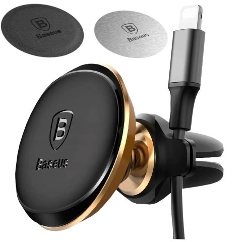 Uchwyt magnetyczny samochodowy na telefon do kratki Baseus C40141201G13-00 złoty