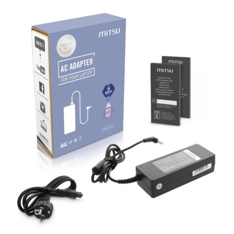 Zasilacz sieciowy Mitsu 20V 4.5A (5.5x2.5) 90W do notebooka Fujitsu, Gateway, Lenovo