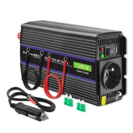 Przetwornica napięcia Qoltec Monolith 1200 MS Wave | 12V na 230V | 600/1200W | USB