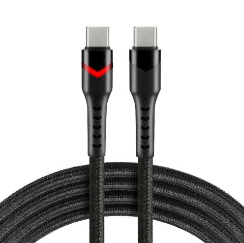 Kabel przewód USB-C PD RGB LED 3m everActive CBB-3PDR Power Delivery 2,25A z obsługą szybkiego ładowania 45W