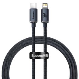 Kabel przewód USB-C / Typ-C - Lightning / iPhone 1,2m Baseus Crystal CAJY000201 z obsługą szybkiego ładowania 20W PD