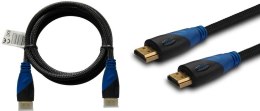 Kabel HDMI Savio CL-07 3m, oplot nylonowy, złote końcówki, v1.4 high speed
