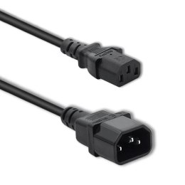 Kabel zasilający Qoltec IEC C13/C14 | 3x1.0mm2 | 1.8m