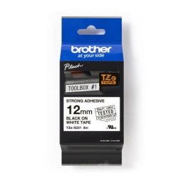 Taśma Brother P-Touch TZe-S231 12mm x 8m (TZES231) - biała, czarny nadruk